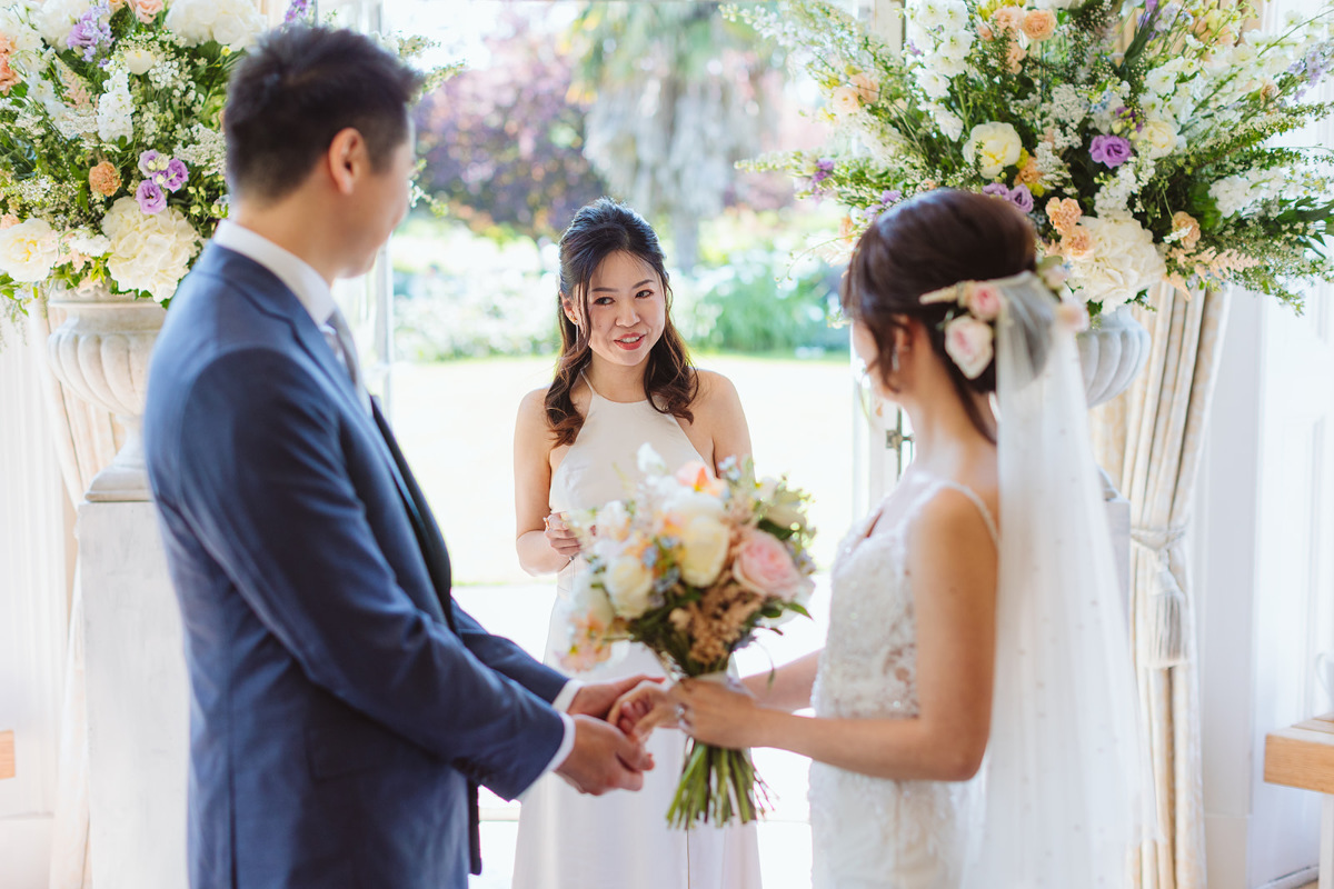 June Wedding in  Pastels, Whites, and Creams at Cambridge Cottage